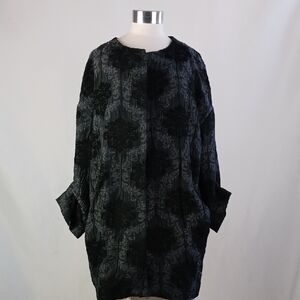 Zara Gray Black Brocade 3/4 Jacket.